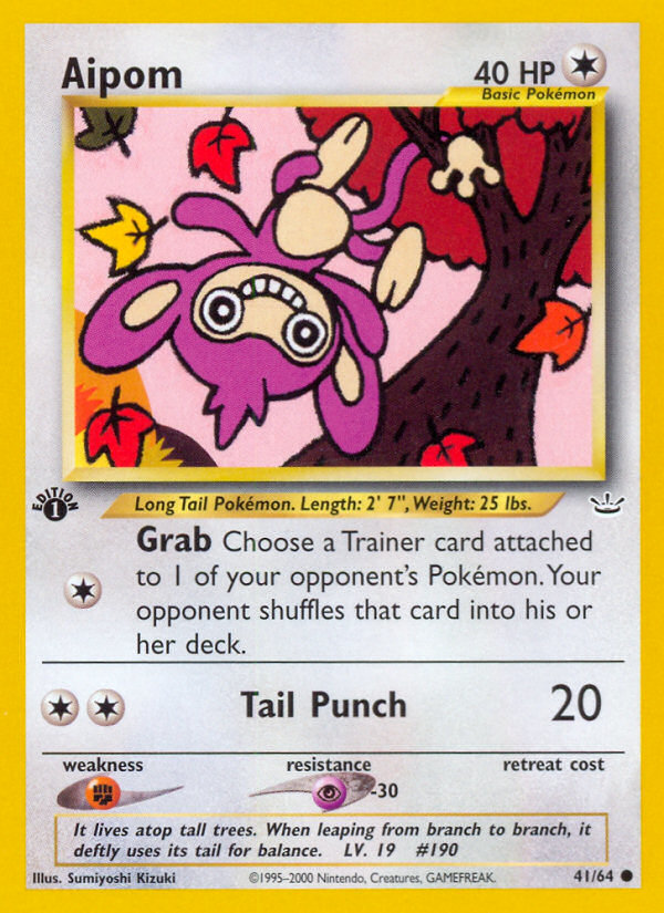 Aipom (41/64) [Neo Revelation 1st Edition] | Jomio and Rueliete's Cards and Comics