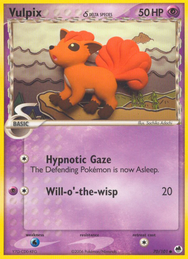 Vulpix (70/101) (Delta Species) [EX: Dragon Frontiers] | Jomio and Rueliete's Cards and Comics