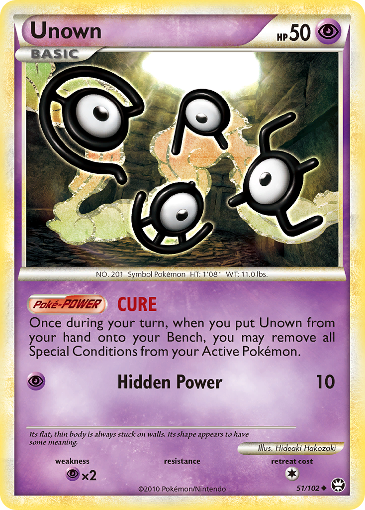 Unown (51/102) [HeartGold & SoulSilver: Triumphant] | Jomio and Rueliete's Cards and Comics