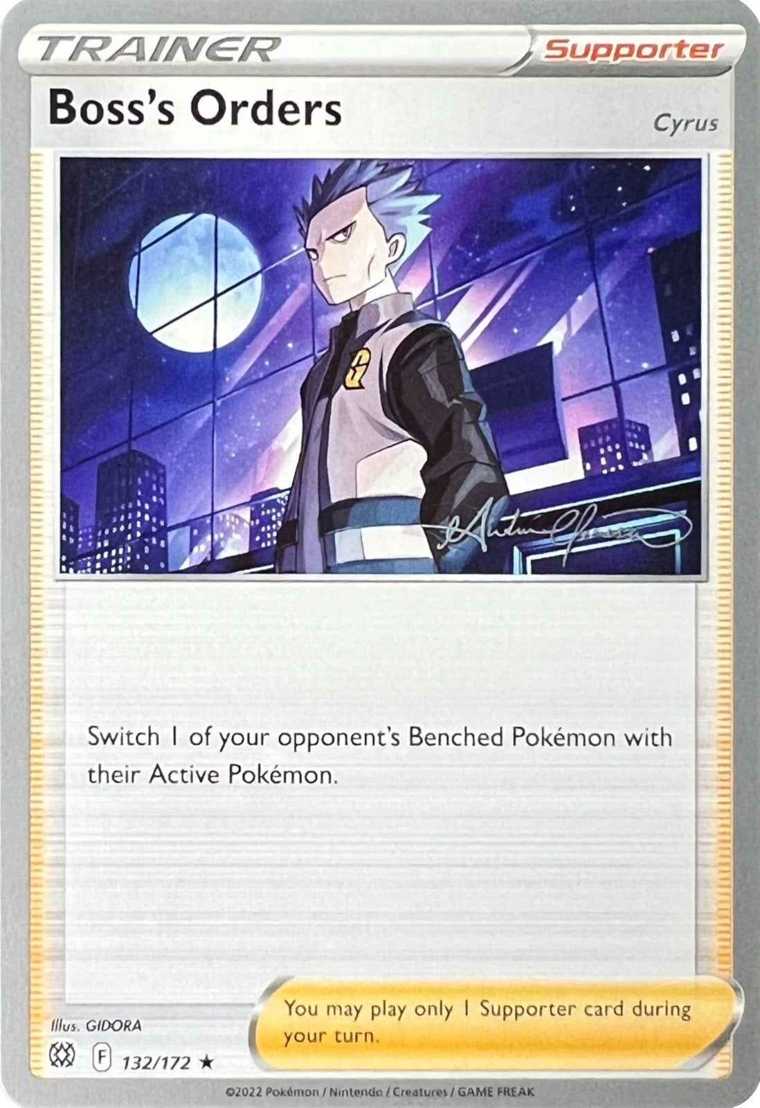 Boss's Orders (132/172) (Cyrus) (The Shape of Mew - Andre Chiasson) [World Championships 2022] | Jomio and Rueliete's Cards and Comics