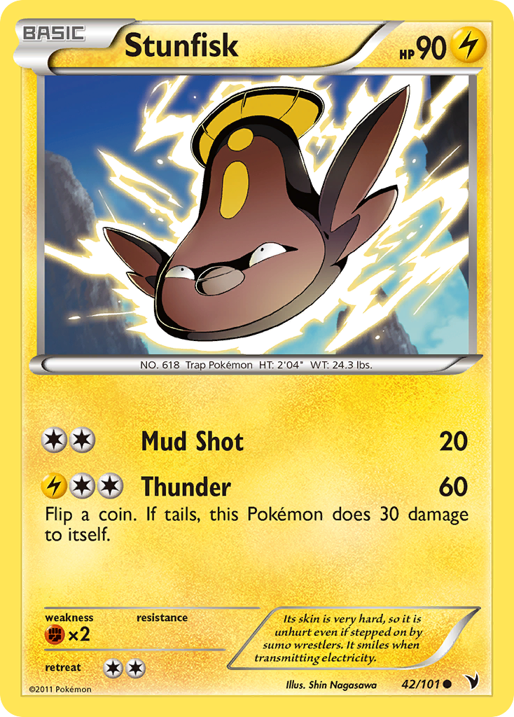Stunfisk (42/101) [Black & White: Noble Victories] | Jomio and Rueliete's Cards and Comics