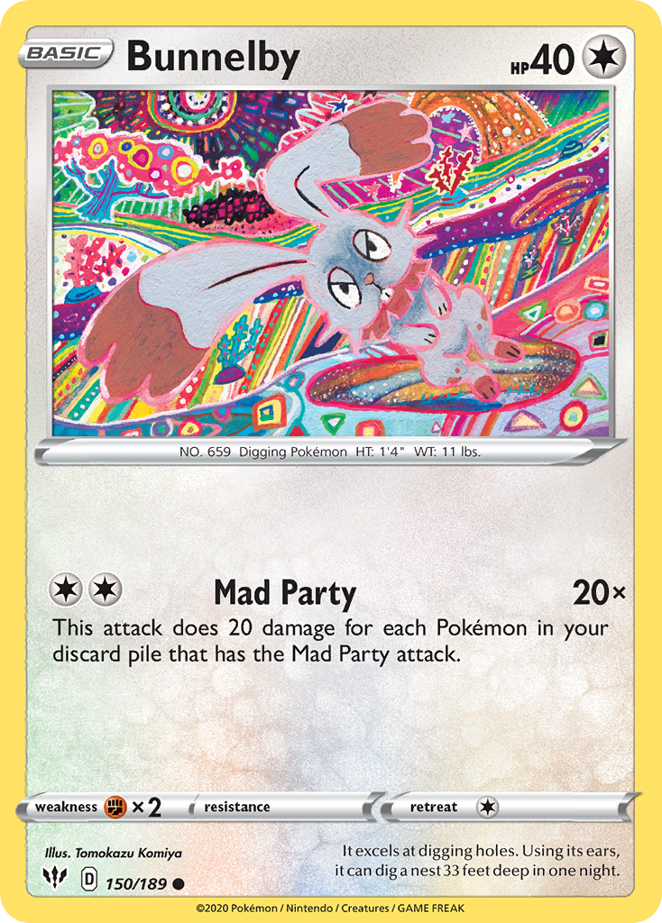 Bunnelby (150/189) [Sword & Shield: Darkness Ablaze] | Jomio and Rueliete's Cards and Comics