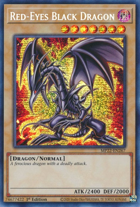 Red-Eyes Black Dragon [MP22-EN267] Prismatic Secret Rare | Jomio and Rueliete's Cards and Comics