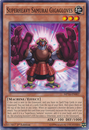 Superheavy Samurai Gigagloves [MP16-EN007] Common | Jomio and Rueliete's Cards and Comics