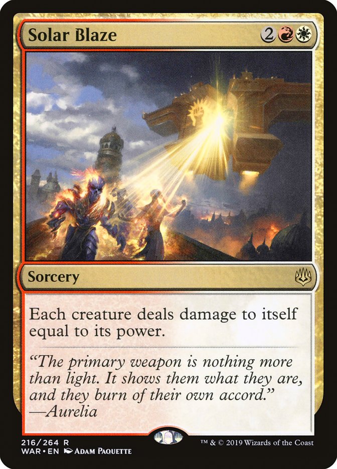 Solar Blaze [War of the Spark] | Jomio and Rueliete's Cards and Comics