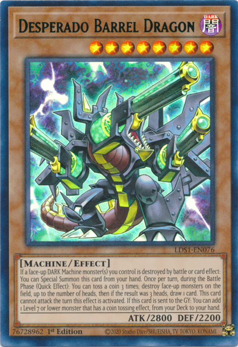 Desperado Barrel Dragon (Green) [LDS1-EN076] Ultra Rare | Jomio and Rueliete's Cards and Comics