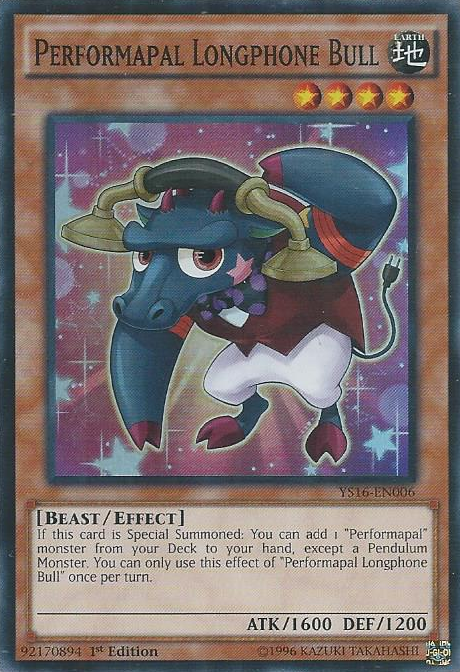 Performapal Longphone Bull [YS16-EN006] Super Rare | Jomio and Rueliete's Cards and Comics