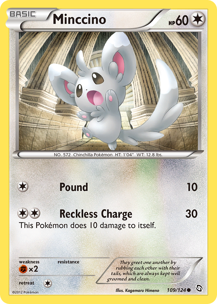 Minccino (109/124) [Black & White: Dragons Exalted] | Jomio and Rueliete's Cards and Comics
