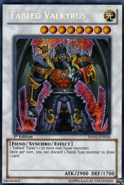 Fabled Valkyrus [HA02-EN056] Secret Rare | Jomio and Rueliete's Cards and Comics