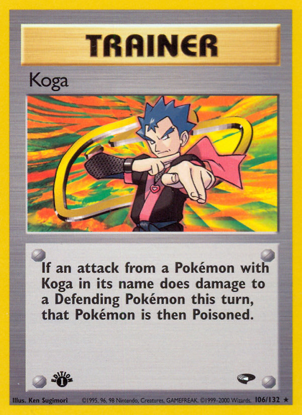 Koga (106/132) [Gym Challenge 1st Edition] | Jomio and Rueliete's Cards and Comics