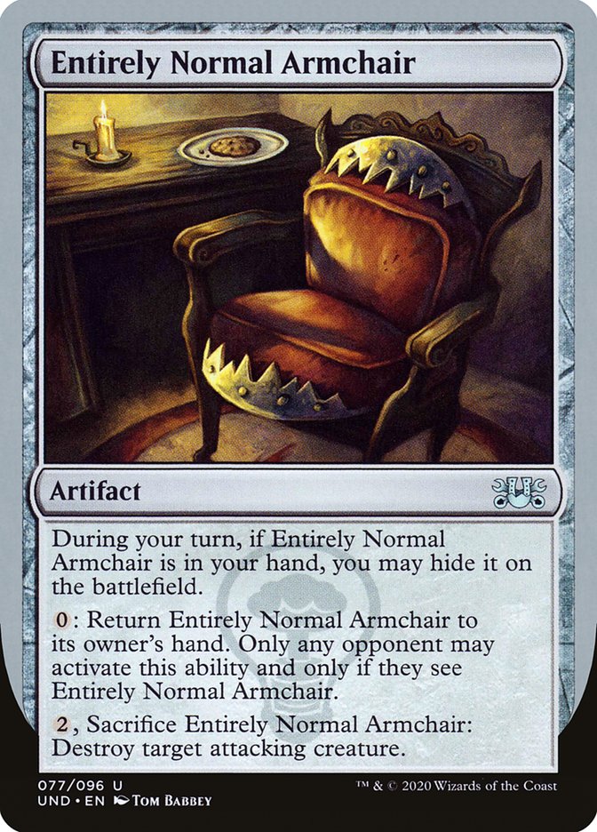 Entirely Normal Armchair [Unsanctioned] | Jomio and Rueliete's Cards and Comics
