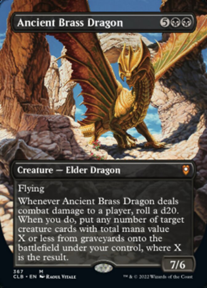 Ancient Brass Dragon (Borderless Alternate Art) [Commander Legends: Battle for Baldur's Gate] | Jomio and Rueliete's Cards and Comics