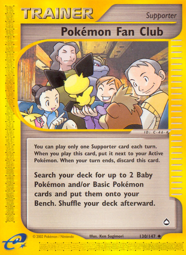 Pokemon Fan Club (130/147) [Aquapolis] | Jomio and Rueliete's Cards and Comics