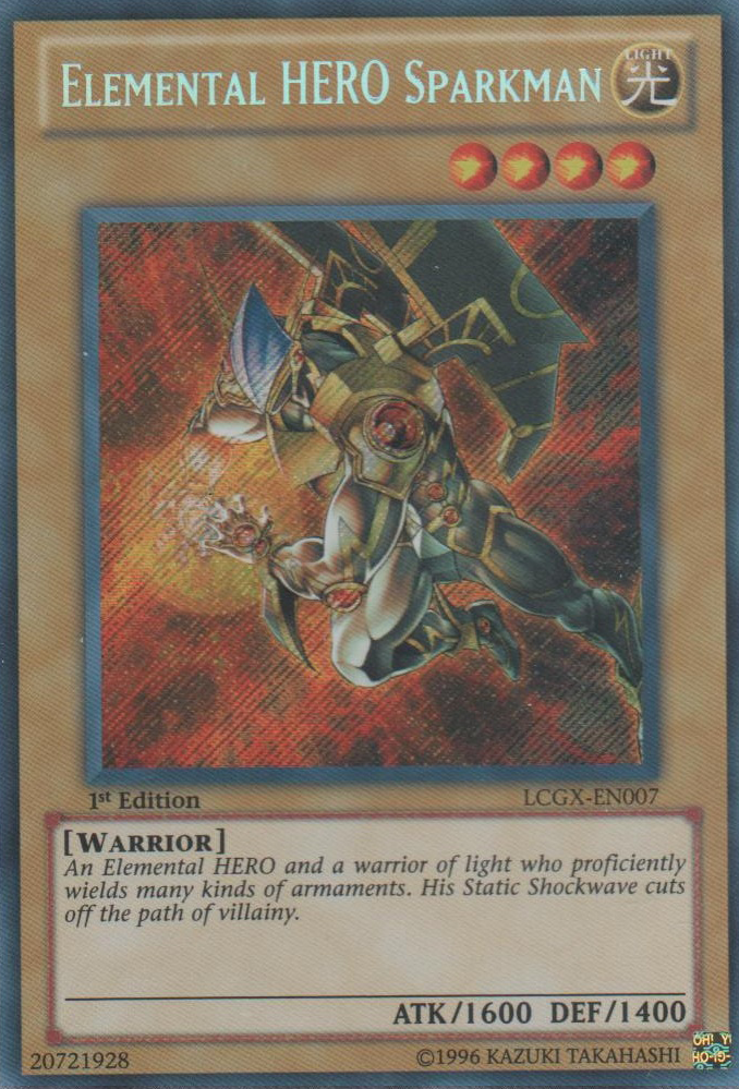 Elemental HERO Sparkman (Alternate Art) [LCGX-EN007] Secret Rare | Jomio and Rueliete's Cards and Comics