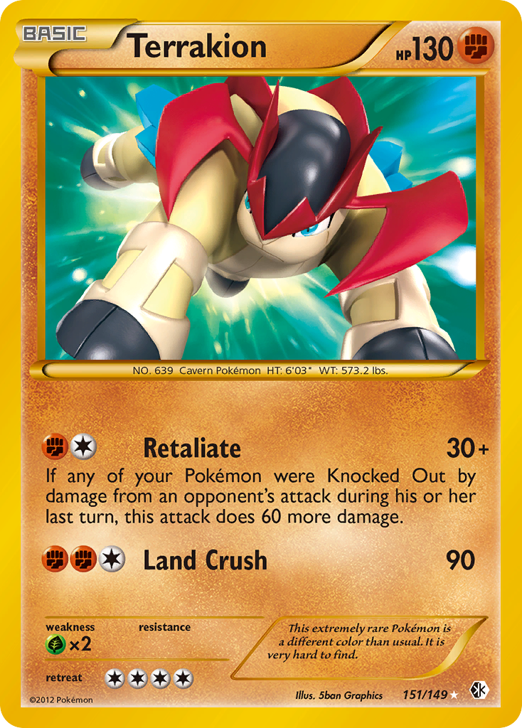 Terrakion (151/149) [Black & White: Boundaries Crossed] | Jomio and Rueliete's Cards and Comics