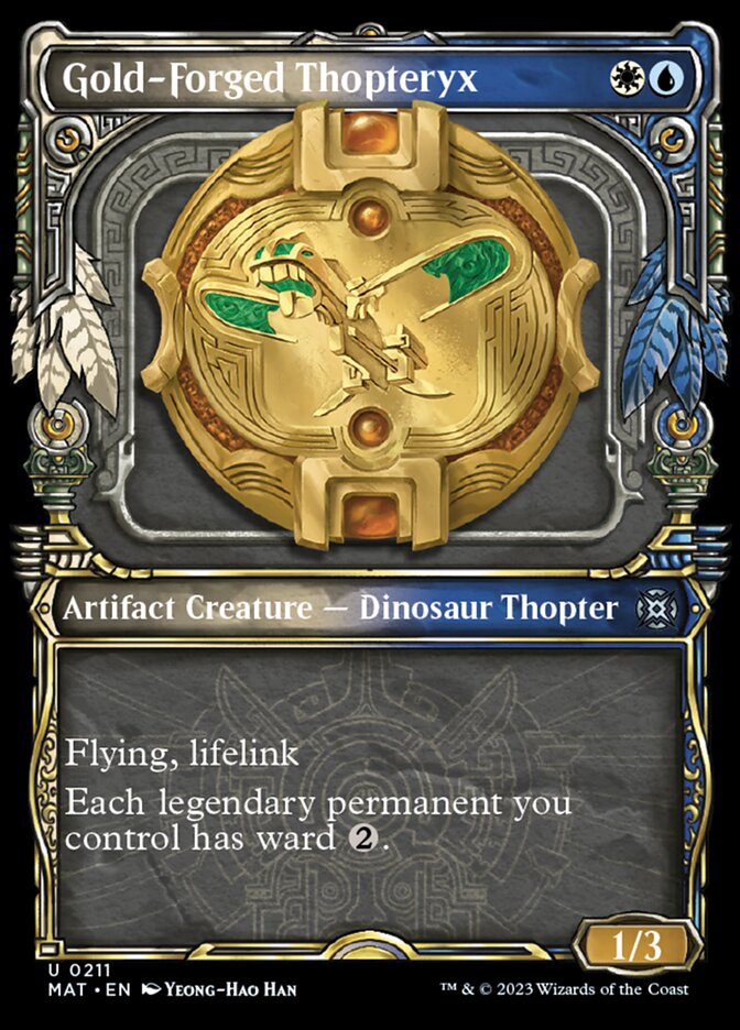 Gold-Forged Thopteryx (Showcase Halo Foil) [March of the Machine: The Aftermath] | Jomio and Rueliete's Cards and Comics