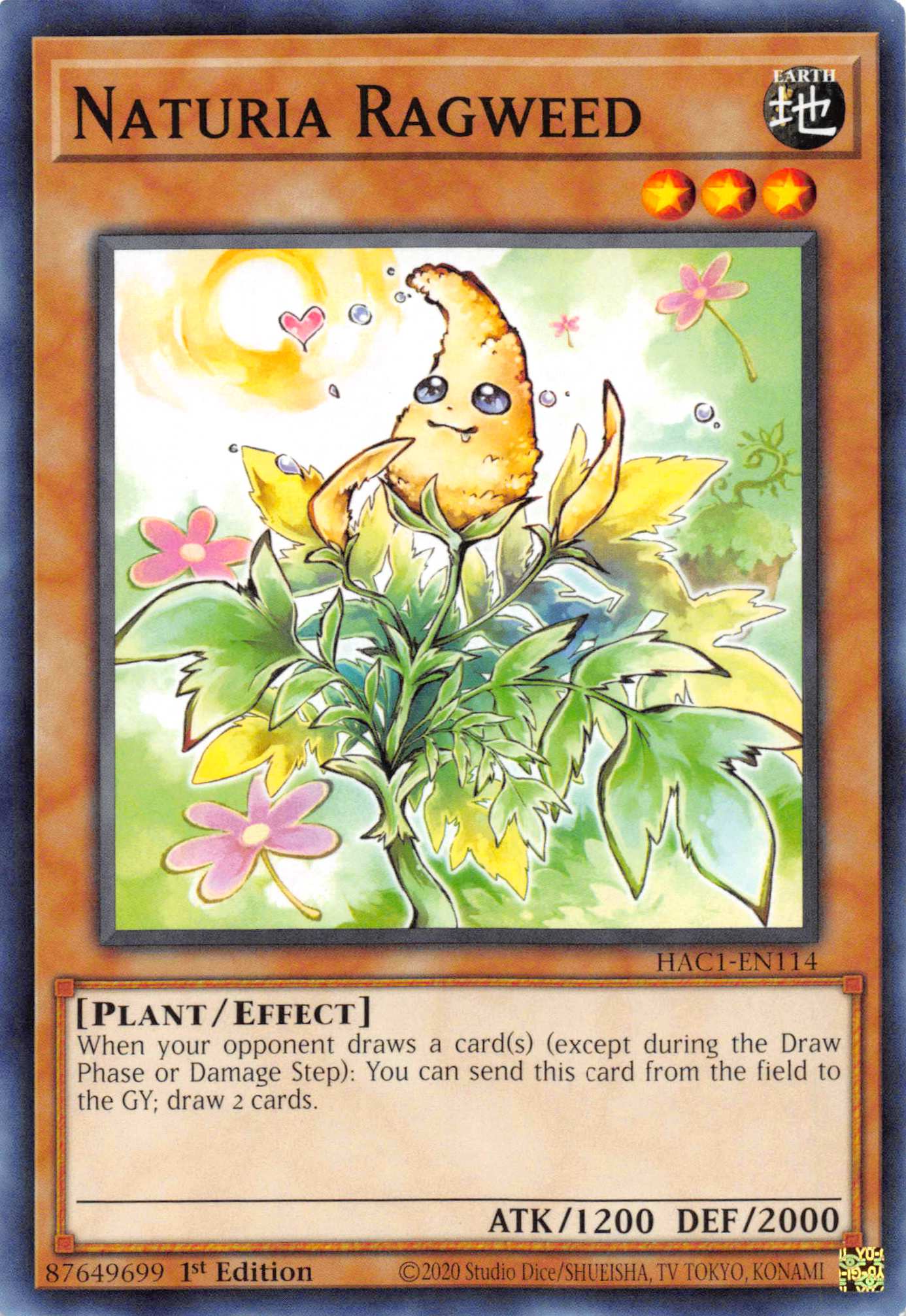 Naturia Ragweed (Duel Terminal) [HAC1-EN114] Parallel Rare | Jomio and Rueliete's Cards and Comics