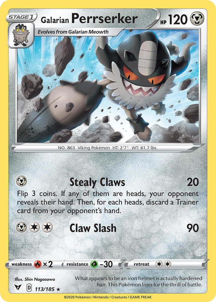 Galarian Perrserker (113/185) [Sword & Shield: Vivid Voltage] | Jomio and Rueliete's Cards and Comics
