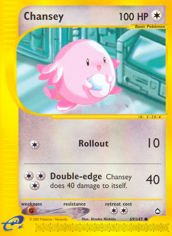 Chansey (69/147) [Aquapolis] | Jomio and Rueliete's Cards and Comics