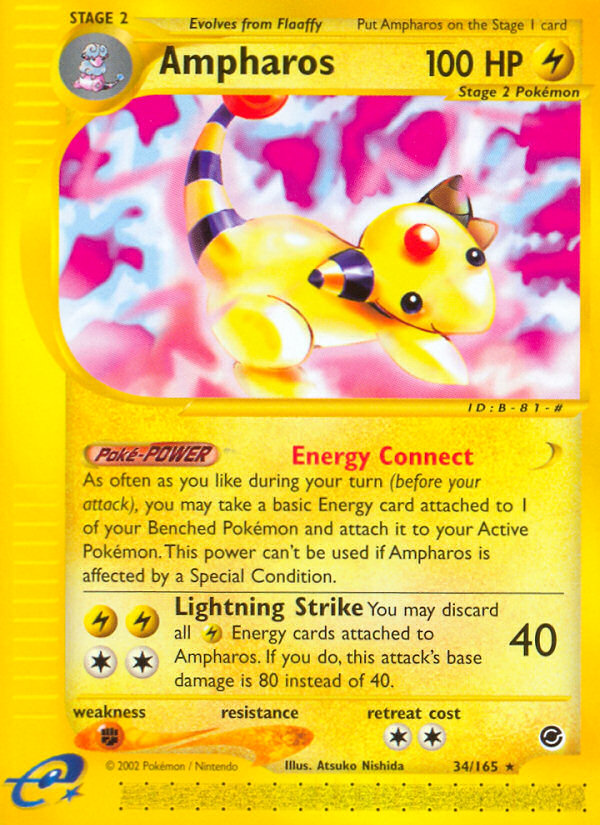Ampharos (34/165) [Expedition: Base Set] | Jomio and Rueliete's Cards and Comics