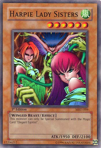 Harpie Lady Sisters [MRD-009] Super Rare | Jomio and Rueliete's Cards and Comics