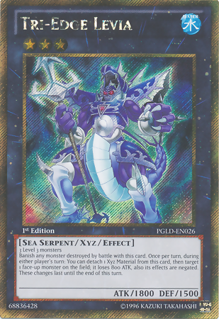 Tri-Edge Levia [PGLD-EN026] Gold Secret Rare | Jomio and Rueliete's Cards and Comics