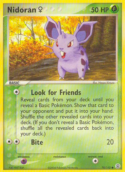 Nidoran (70/112) (Female) [EX: FireRed & LeafGreen] | Jomio and Rueliete's Cards and Comics