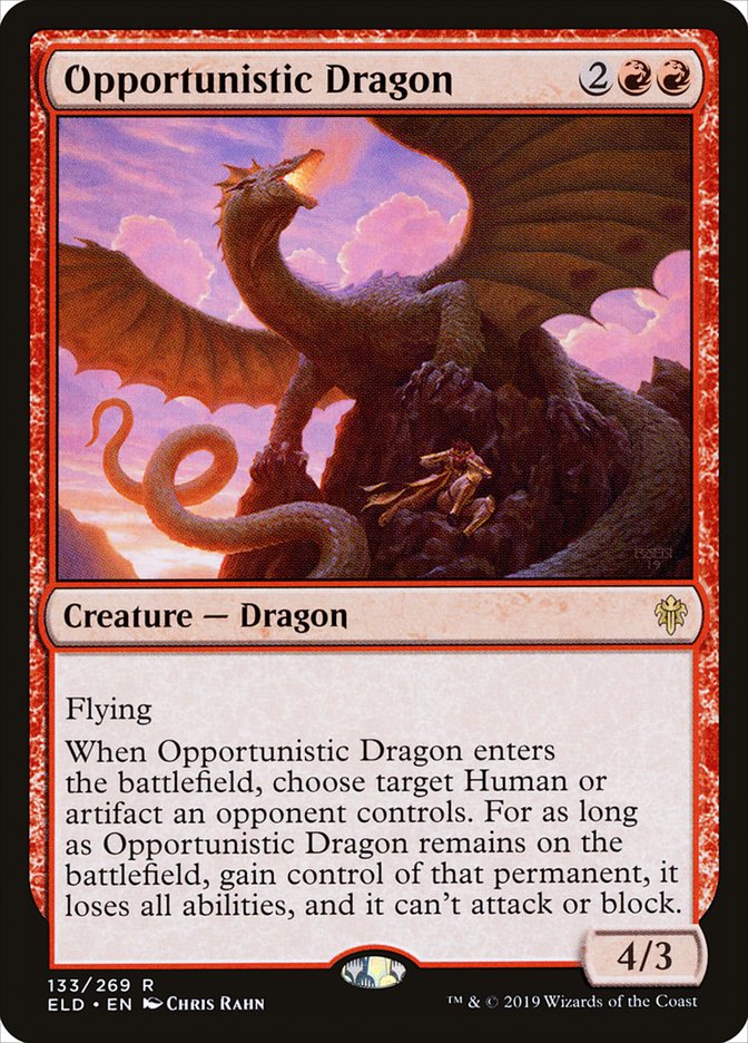 Opportunistic Dragon [Throne of Eldraine] | Jomio and Rueliete's Cards and Comics