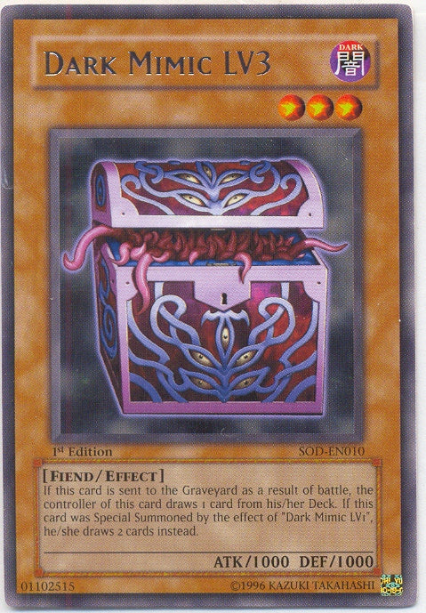 Dark Mimic LV3 [SOD-EN010] Rare | Jomio and Rueliete's Cards and Comics