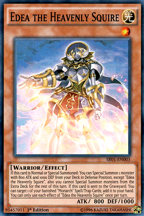 Edea the Heavenly Squire [SR01-EN003] Super Rare | Jomio and Rueliete's Cards and Comics