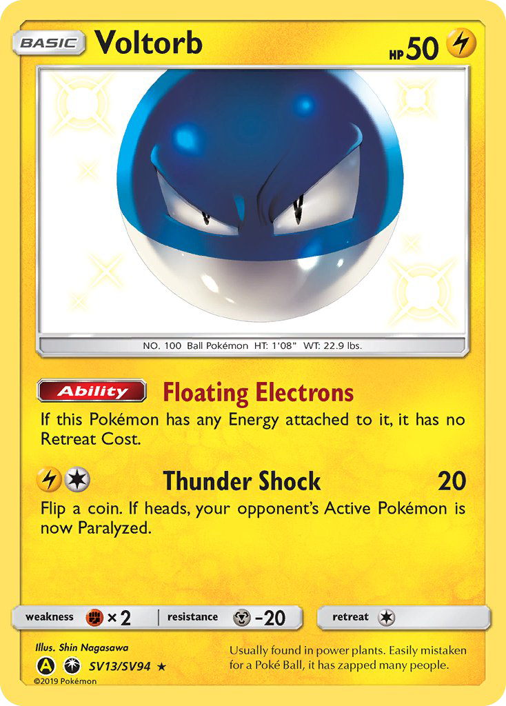 Voltorb (SV13/SV94) [Sun & Moon: Hidden Fates - Shiny Vault] | Jomio and Rueliete's Cards and Comics