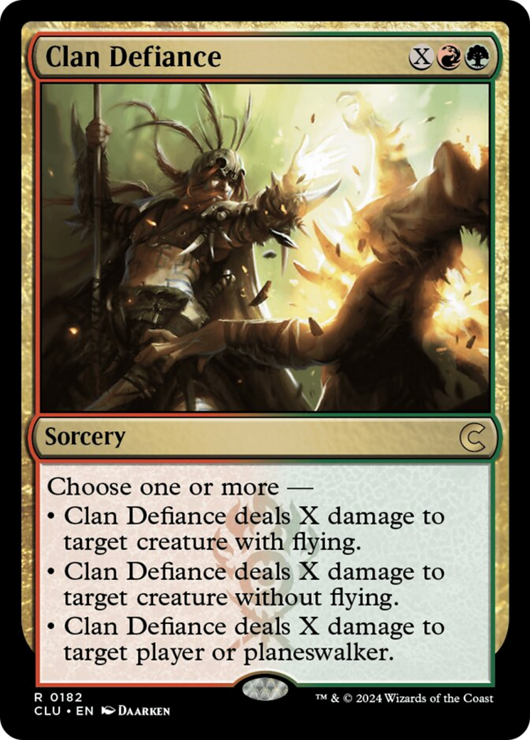 Clan Defiance [Ravnica: Clue Edition] | Jomio and Rueliete's Cards and Comics