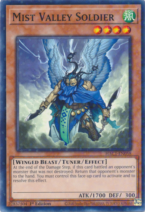 Mist Valley Soldier (Duel Terminal) [HAC1-EN058] Common | Jomio and Rueliete's Cards and Comics