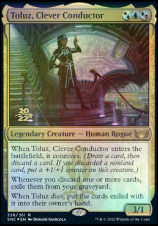 Toluz, Clever Conductor [Streets of New Capenna Prerelease Promos] | Jomio and Rueliete's Cards and Comics
