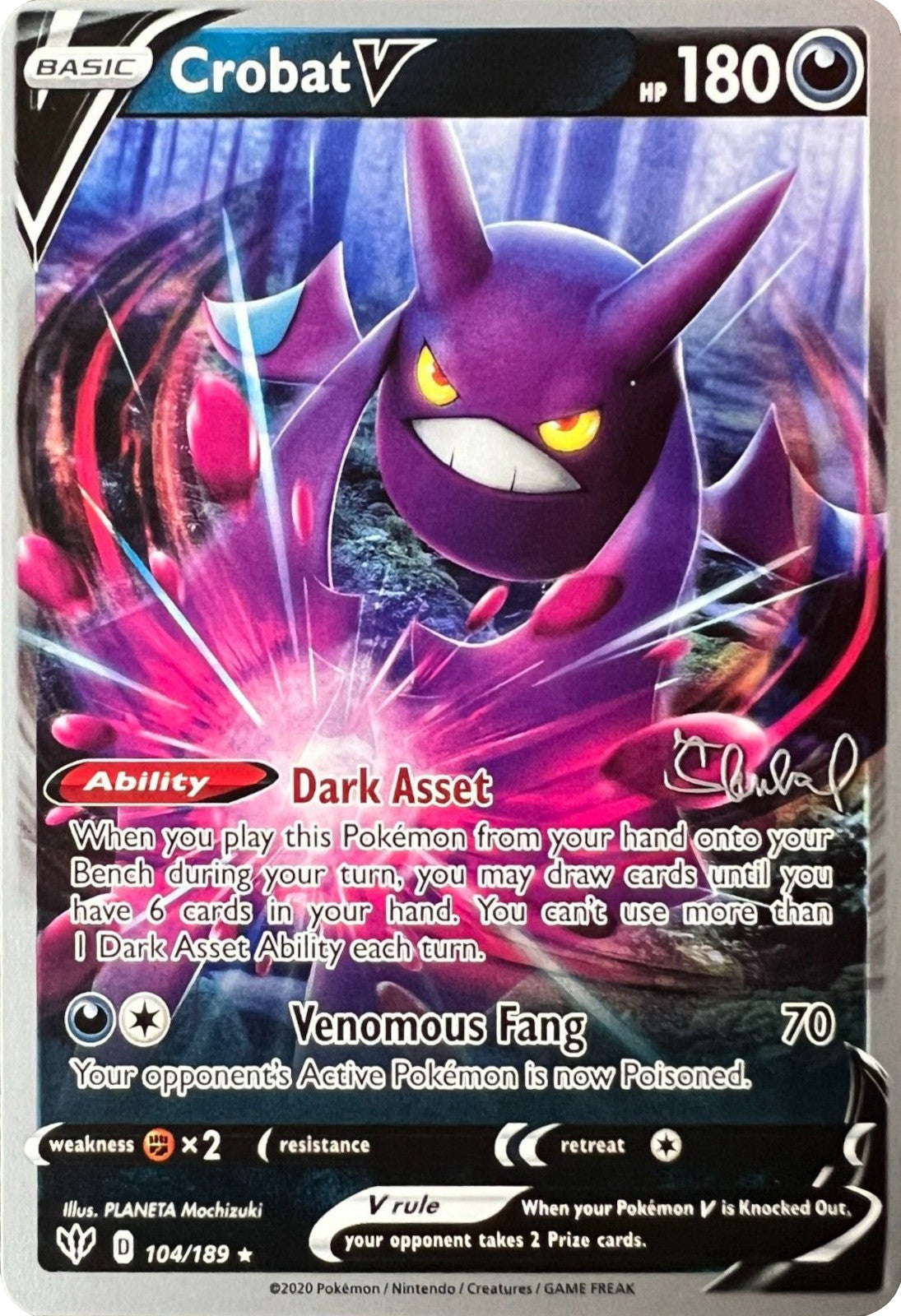 Crobat V (104/189) (ADP - Ondrej Skubal) [World Championships 2022] | Jomio and Rueliete's Cards and Comics