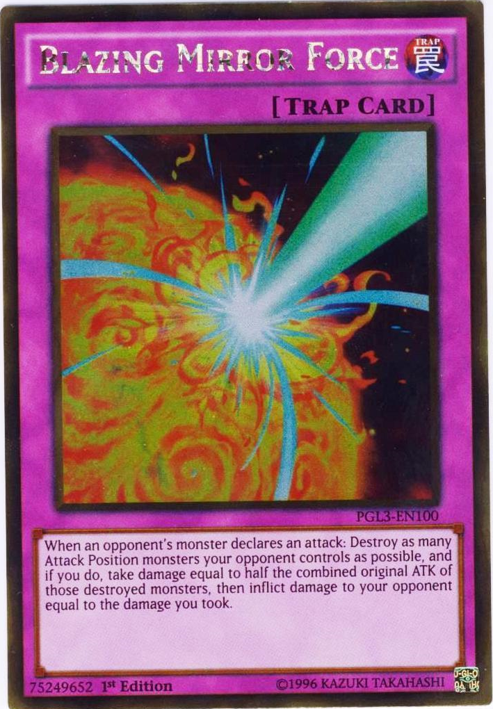 Blazing Mirror Force [PGL3-EN100] Gold Rare | Jomio and Rueliete's Cards and Comics