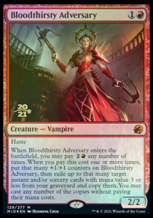 Bloodthirsty Adversary [Innistrad: Midnight Hunt Prerelease Promos] | Jomio and Rueliete's Cards and Comics