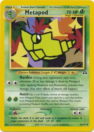Metapod (42/75) [Neo Discovery Unlimited] | Jomio and Rueliete's Cards and Comics