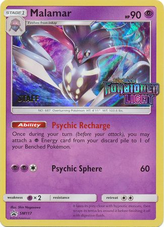 Malamar (SM117) (Staff Prerelease Promo) [Sun & Moon: Black Star Promos] | Jomio and Rueliete's Cards and Comics