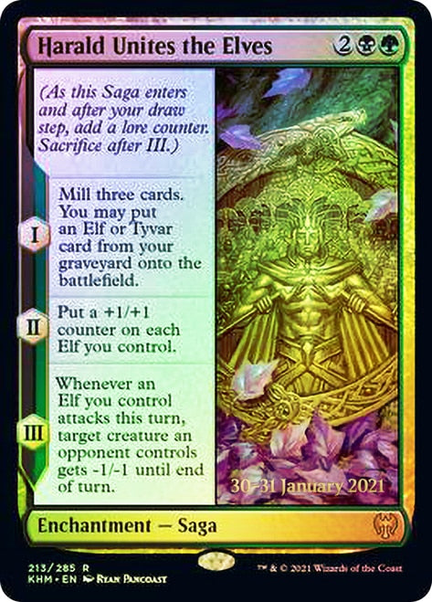 Harald Unites the Elves [Kaldheim Prerelease Promos] | Jomio and Rueliete's Cards and Comics