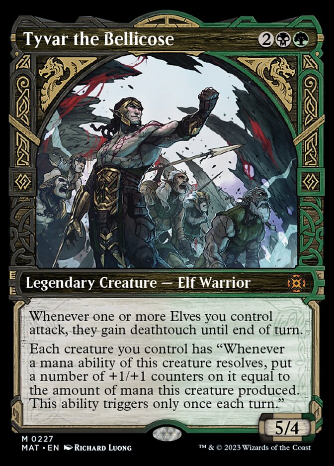 Tyvar the Bellicose (Showcase Halo Foil) [March of the Machine: The Aftermath] | Jomio and Rueliete's Cards and Comics
