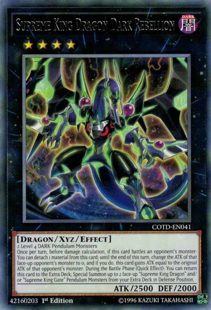 Supreme King Dragon Dark Rebellion [COTD-EN041] Rare | Jomio and Rueliete's Cards and Comics