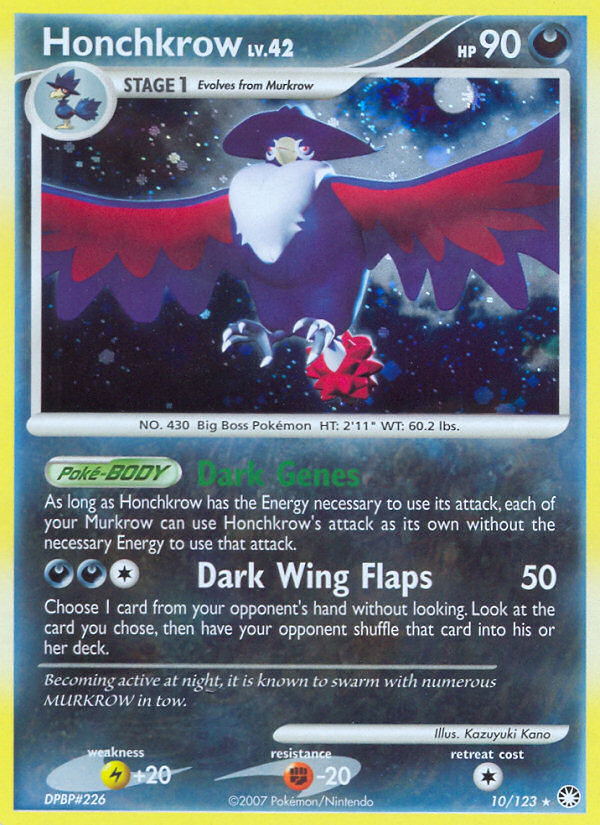 Honchkrow (10/123) [Diamond & Pearl: Mysterious Treasures] | Jomio and Rueliete's Cards and Comics