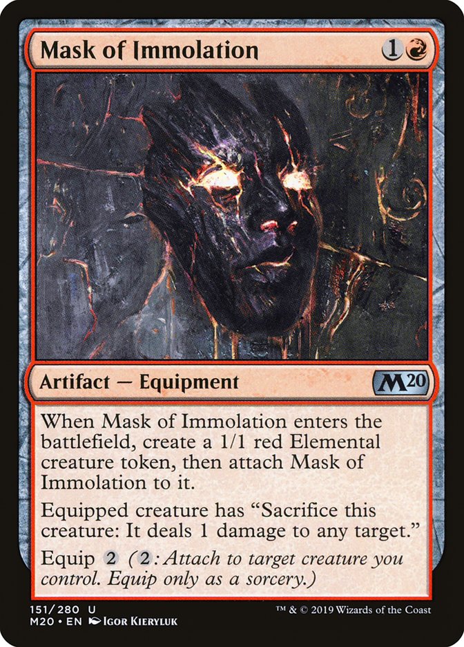 Mask of Immolation [Core Set 2020] | Jomio and Rueliete's Cards and Comics