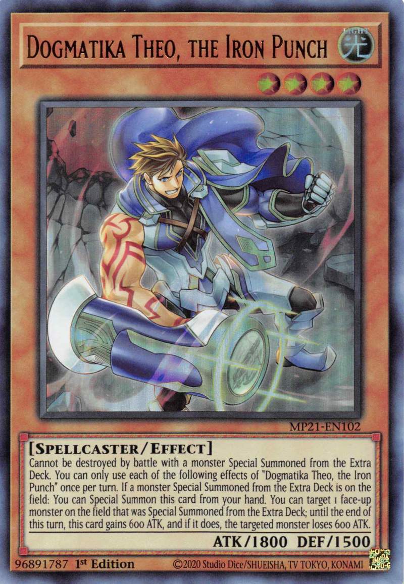 Dogmatika Theo, the Iron Punch [MP21-EN102] Ultra Rare | Jomio and Rueliete's Cards and Comics