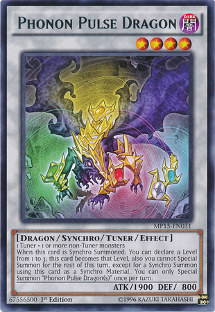 Phonon Pulse Dragon [MP15-EN031] Rare | Jomio and Rueliete's Cards and Comics
