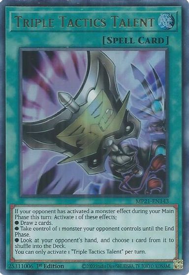 Triple Tactics Talent [MP21-EN143] Ultra Rare | Jomio and Rueliete's Cards and Comics