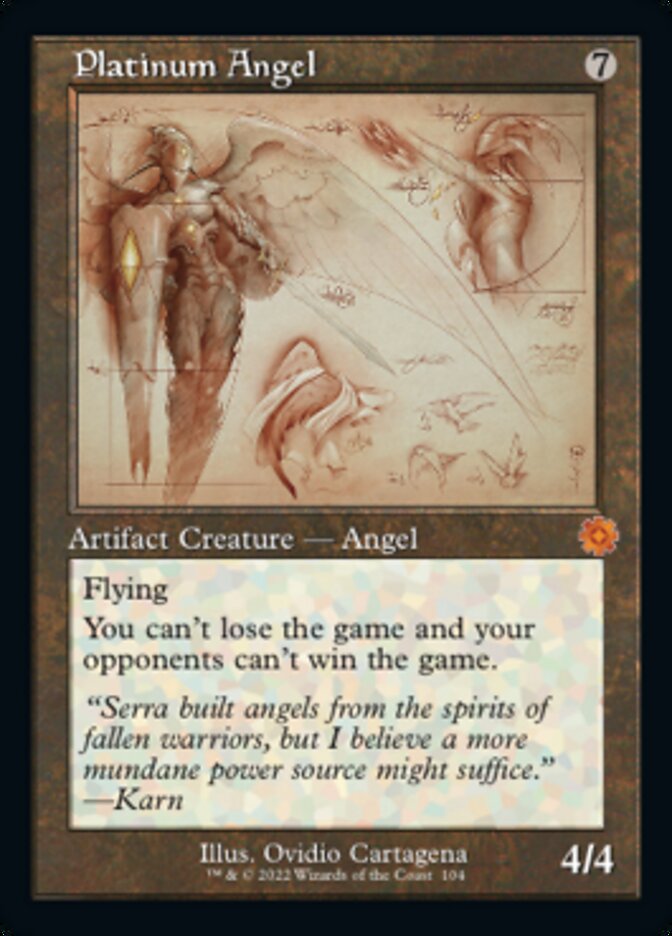 Platinum Angel (Retro Schematic) [The Brothers' War Retro Artifacts] | Jomio and Rueliete's Cards and Comics