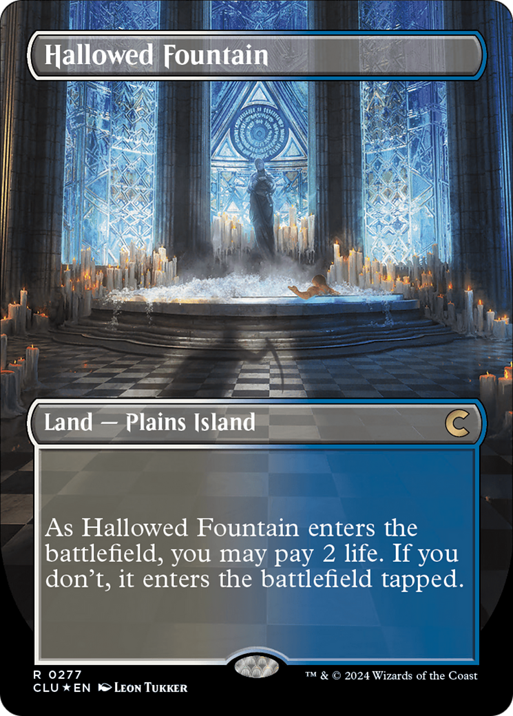 Hallowed Fountain (Borderless) [Ravnica: Clue Edition] | Jomio and Rueliete's Cards and Comics