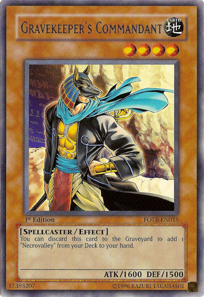 Gravekeeper's Commandant [FOTB-EN015] Rare | Jomio and Rueliete's Cards and Comics